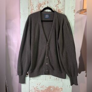 Vintage Men’s Janzen Grey long sleeve grandpa cardigan. Made in USA Size L